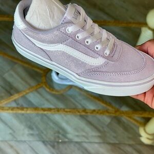 Vans Kids Sparkle Sneakers - Lavender and White